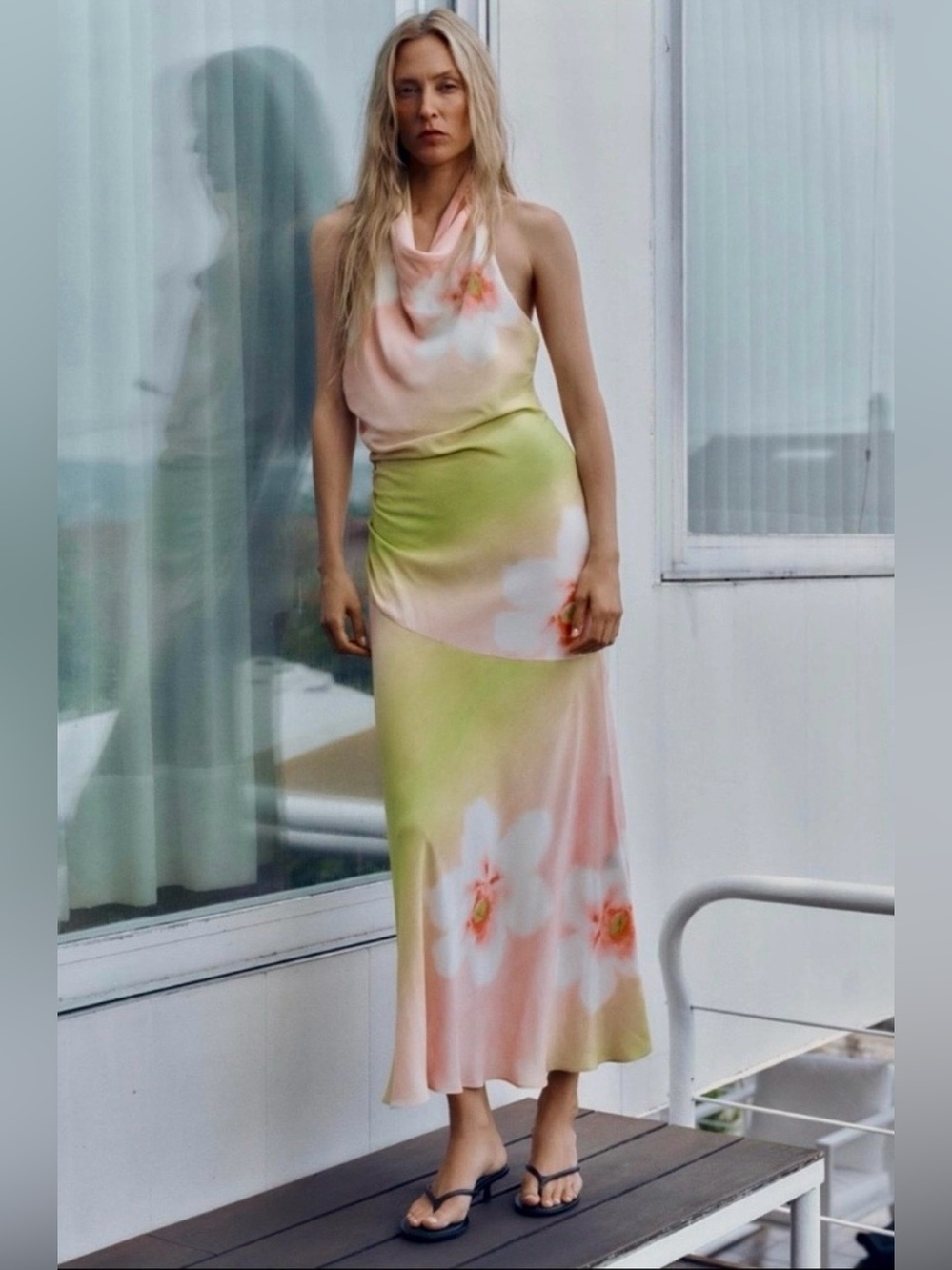 Viral Zara Floral Summer Maxi Dress Medium 🌸